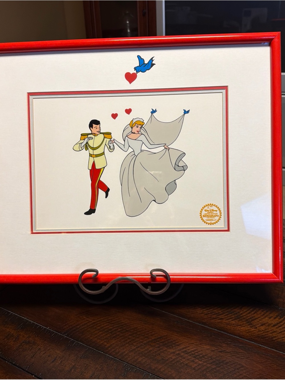 Disney Cinderella Limited Edition Serigraph Cel Framed with Certification